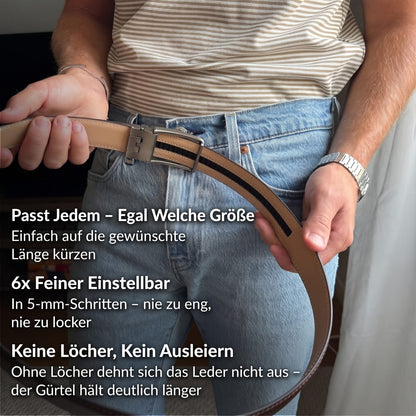 KONRAD Ledergürtel ohne Löcher
